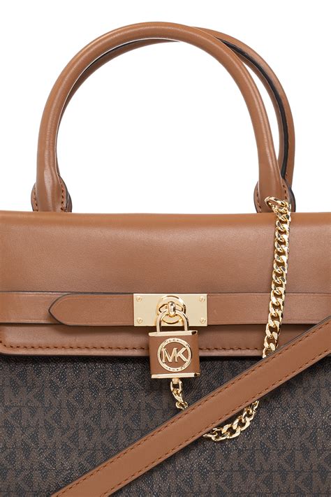 michael kors hamilton bag rose gold hardware|Michael Kors Hamilton studded bag.